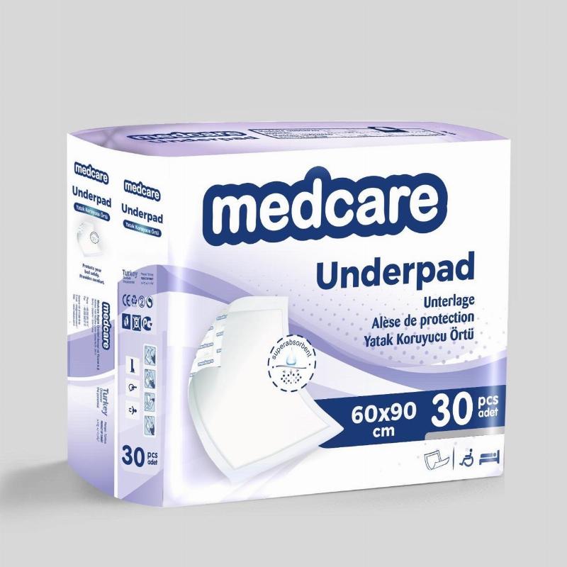 Пелюшки одноразові ТМ Medcare, 60х90
